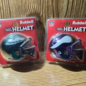 NFL Riddell Pocket Chrome mini helmet X2 (NEW)